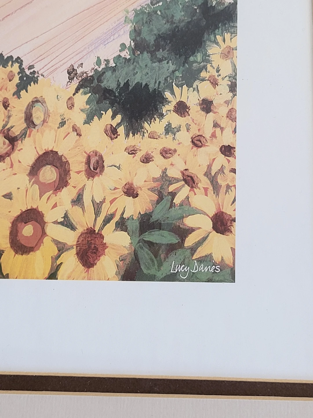 Framed Artwork "Sunflowers & Tuscan Villa" by Lucy Davies - photo 2