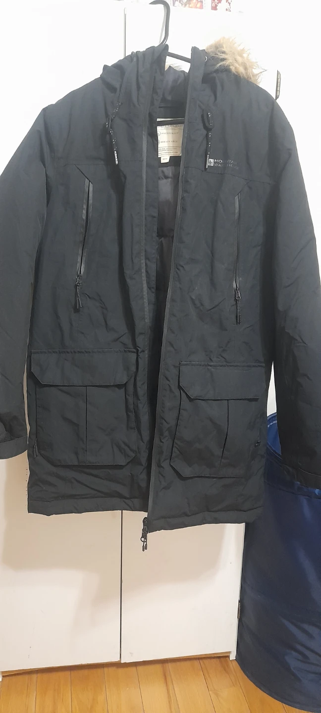 Mountain Warehouse Black Waterproof Parka Jacket XS