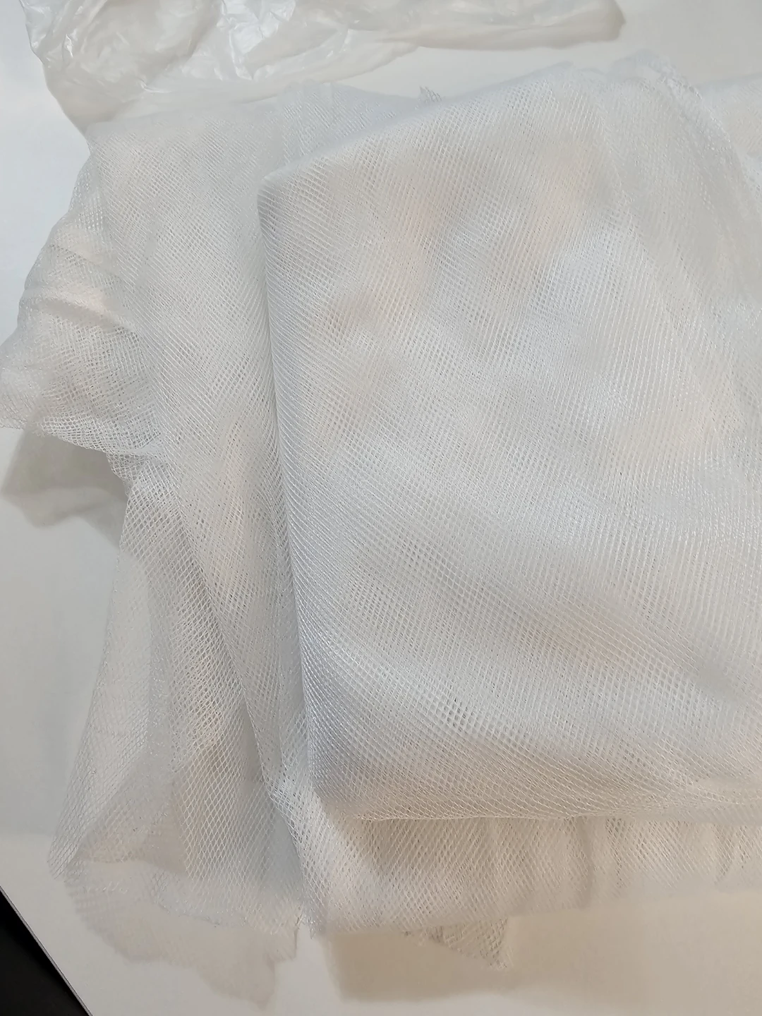 White Tulle Netting Mesh Curtains (2 pieces)