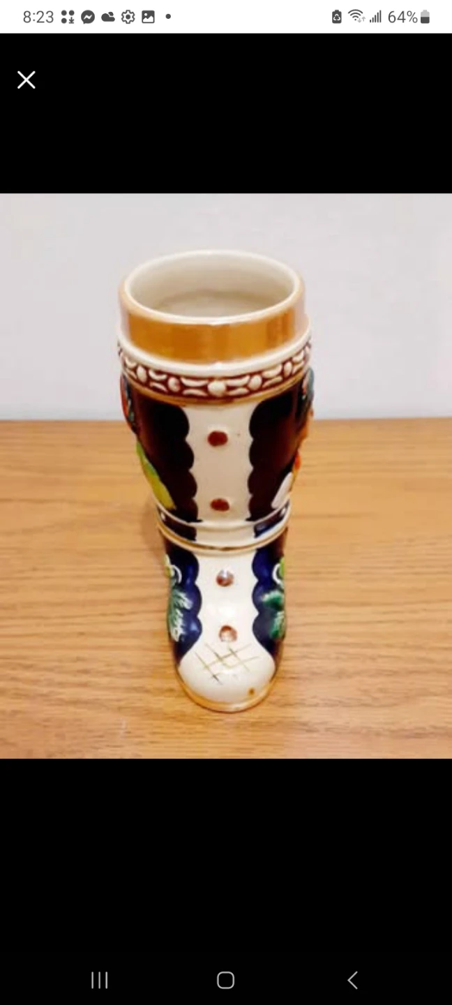 Vtg German Goebel Hand Painted Boot Stein - photo 4