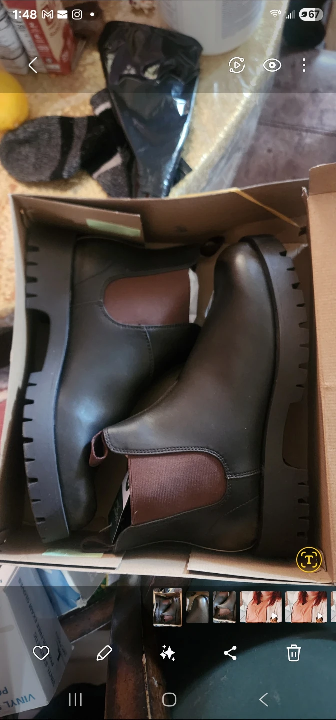 Brown Faux Leather Chelsea Boots - photo 2