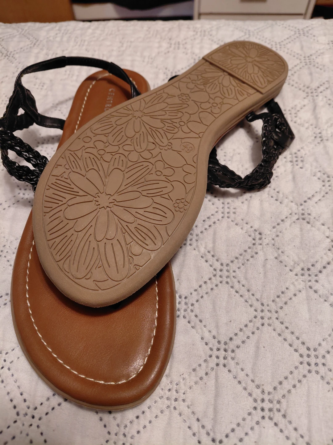 Brown & Black Braided Strap Sandals - photo 2