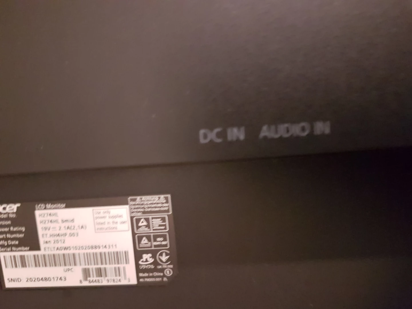 Acer H274HL 27-inch LCD Monitor - photo 5