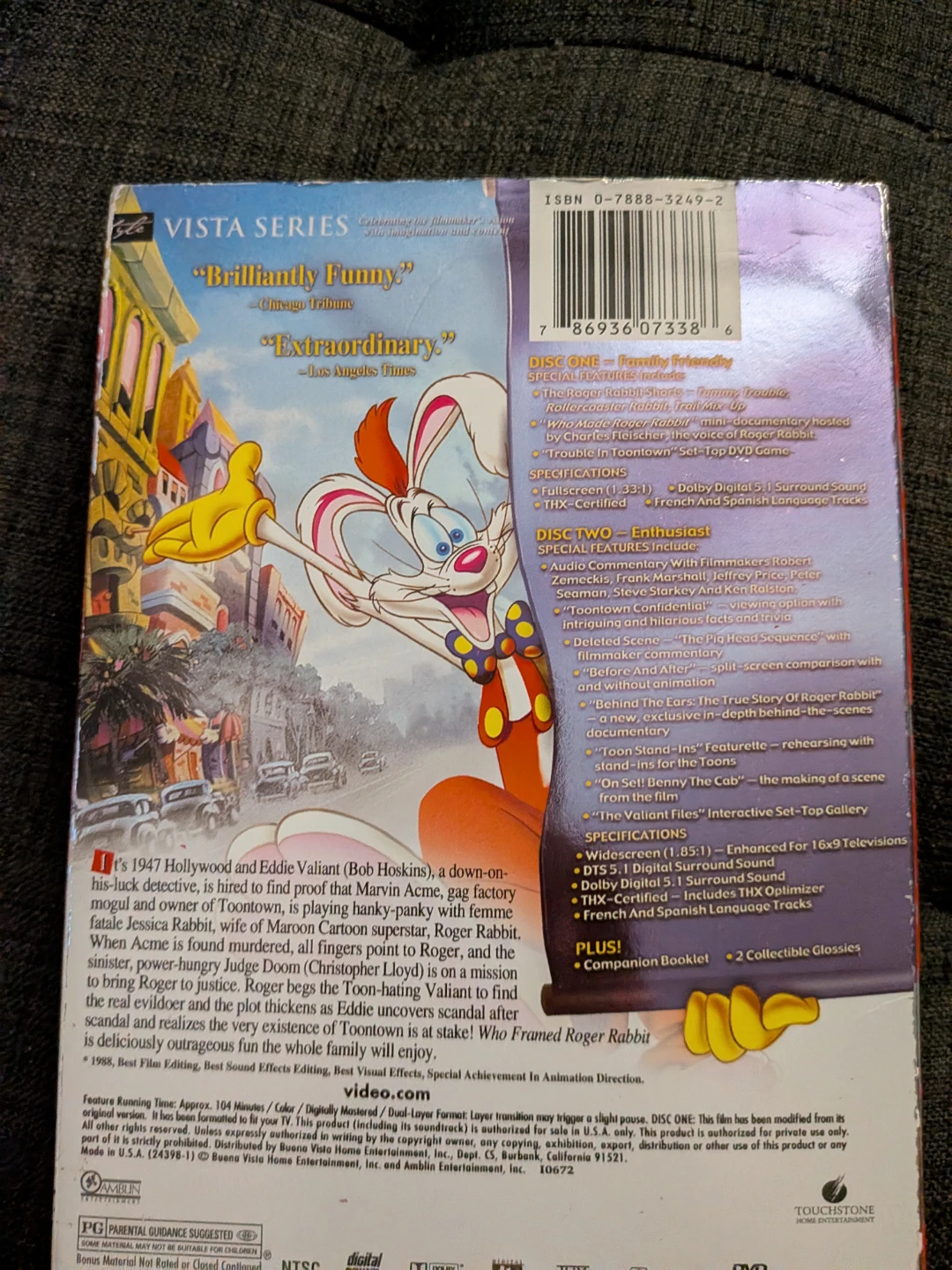 Who Framed Roger Rabbit Vista Series DVD Box Set - photo 2