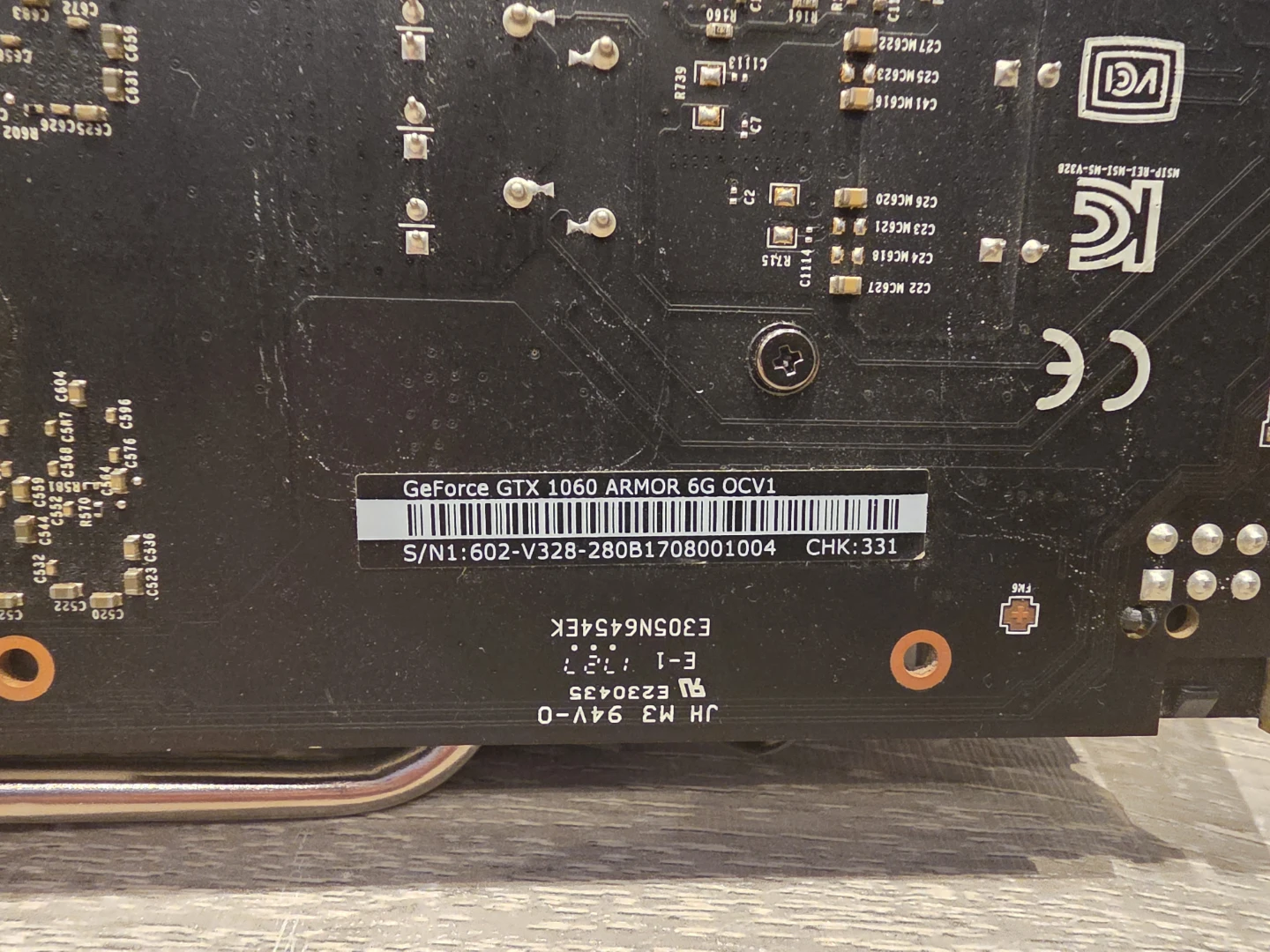 MSI GeForce GTX 1060 ARMOR 6G OCV1 Graphics Card - photo 3