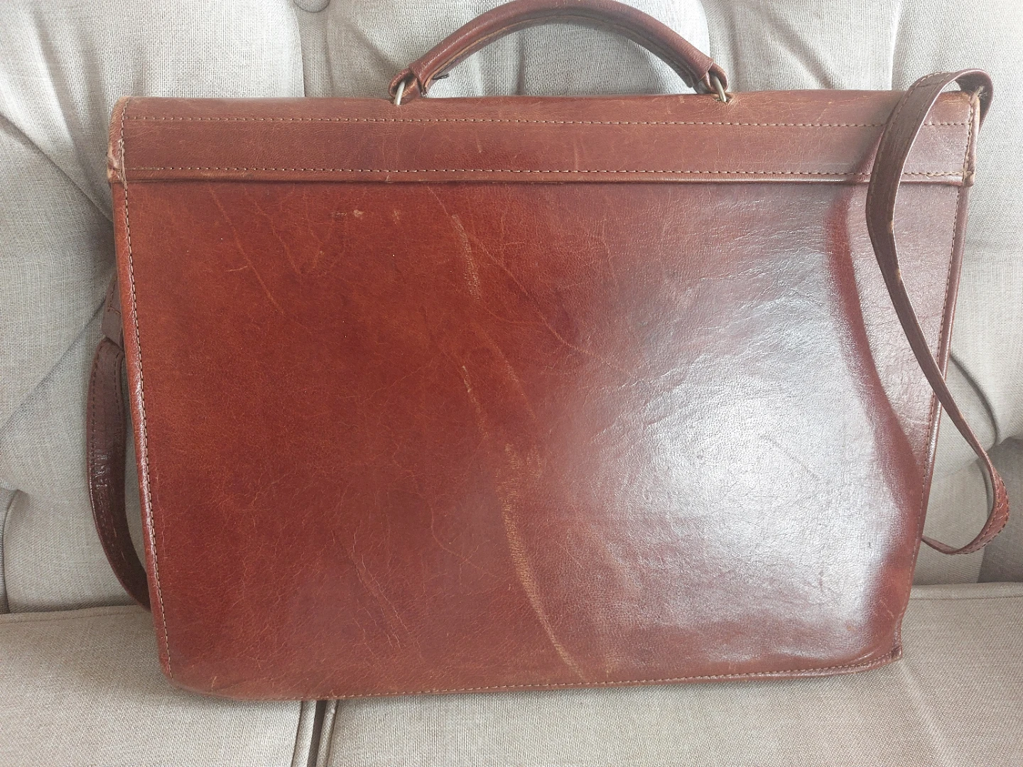Brown Leather Briefcase🥕 - photo 3