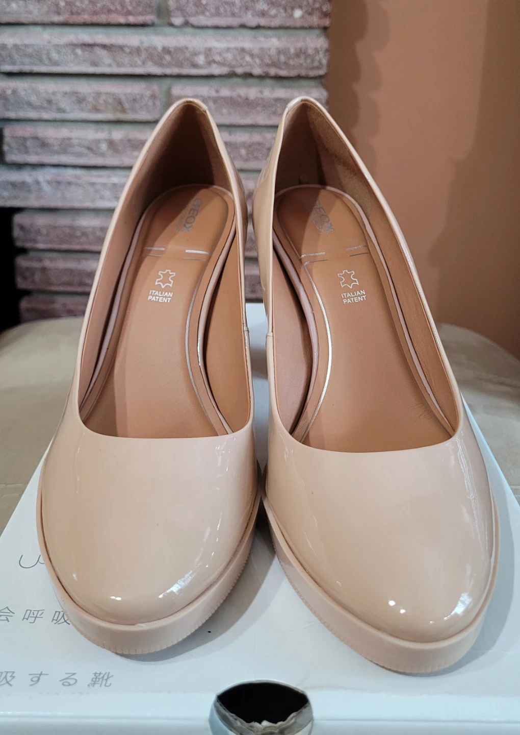 [ Size 8 ] Geox Patent Heels – Peach - photo 3