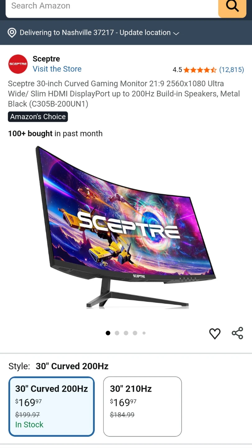 Sceptre 30" Curved Monitor P30 - photo 3