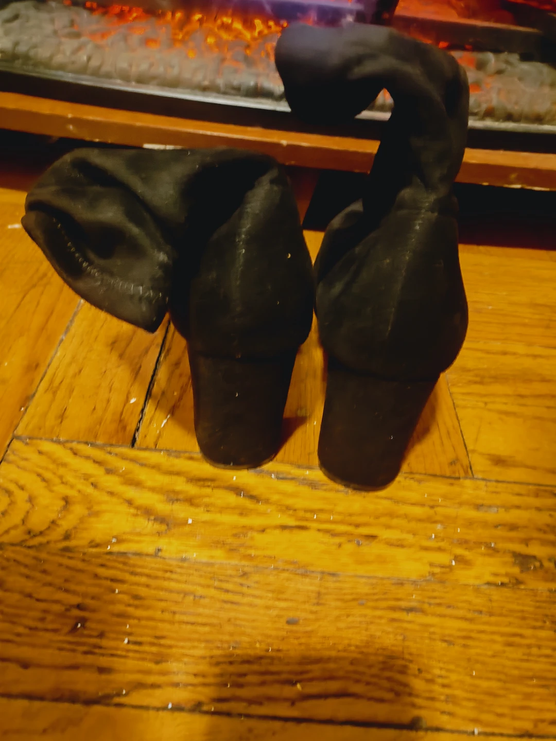 🏆Black Suede Ankle Boots Size 8.5/ 9 - photo 4