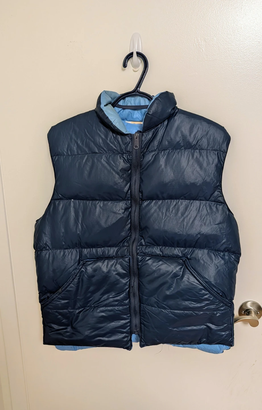 Navy Blue Puffer Vest - Men's Medium