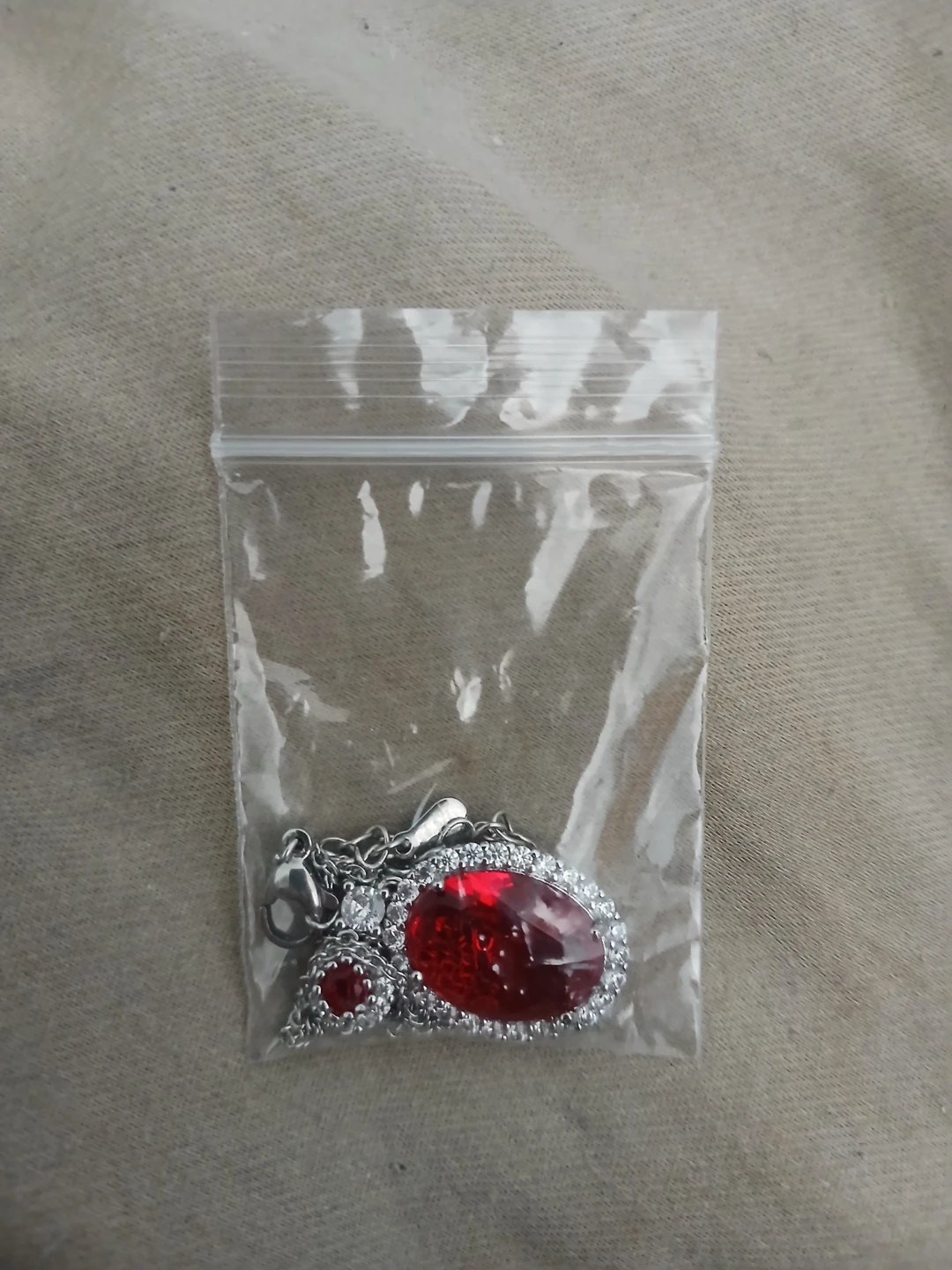 925 Silver And Lab Grown Ruby Pendant Necklace - photo 2