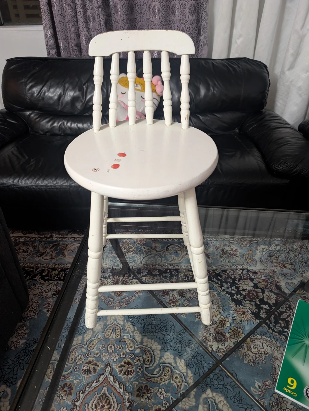 White Wooden Children's Chair - photo 3