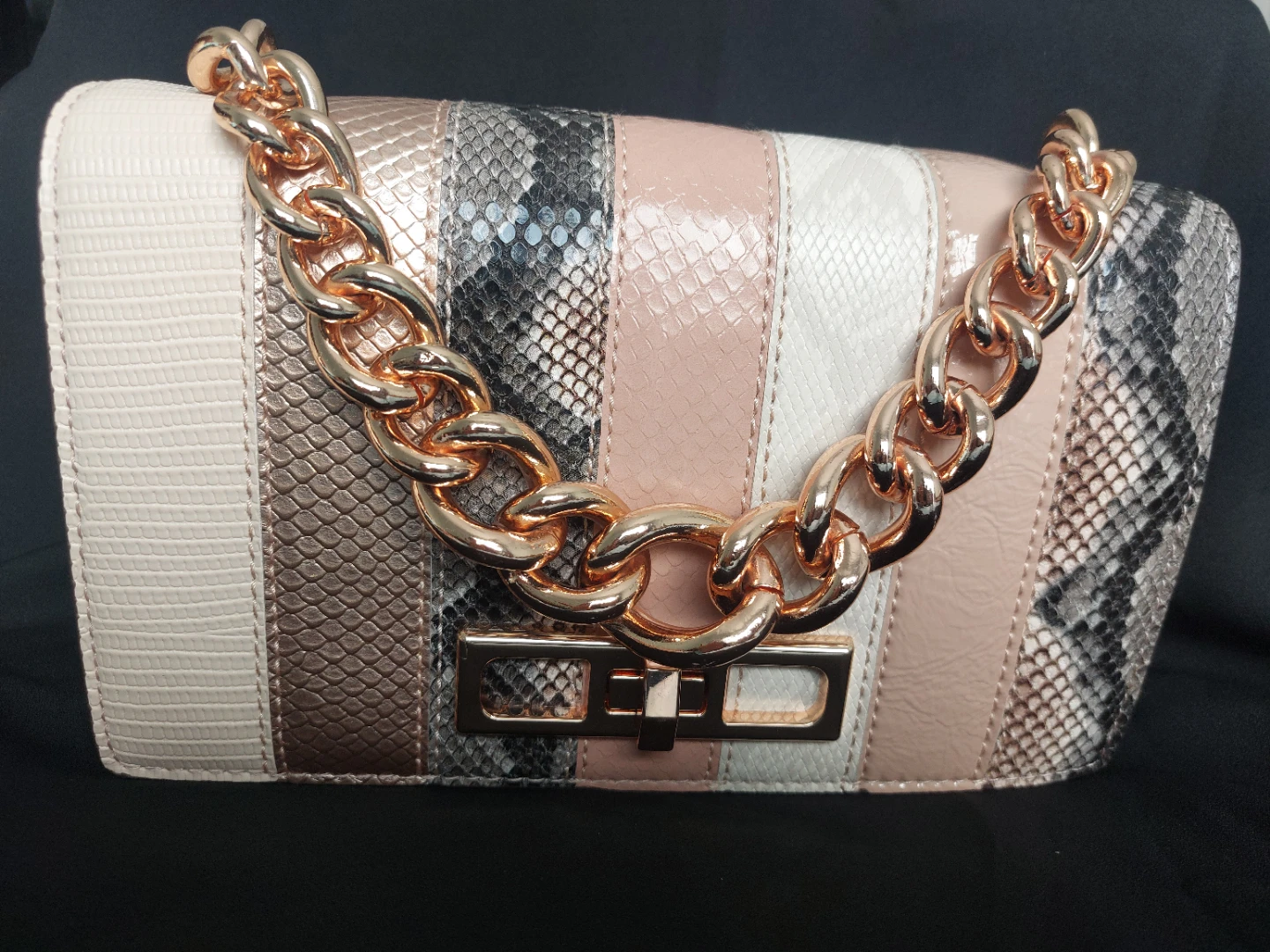 ALDO Women's Striped Chain Shoulder Bag - photo 4