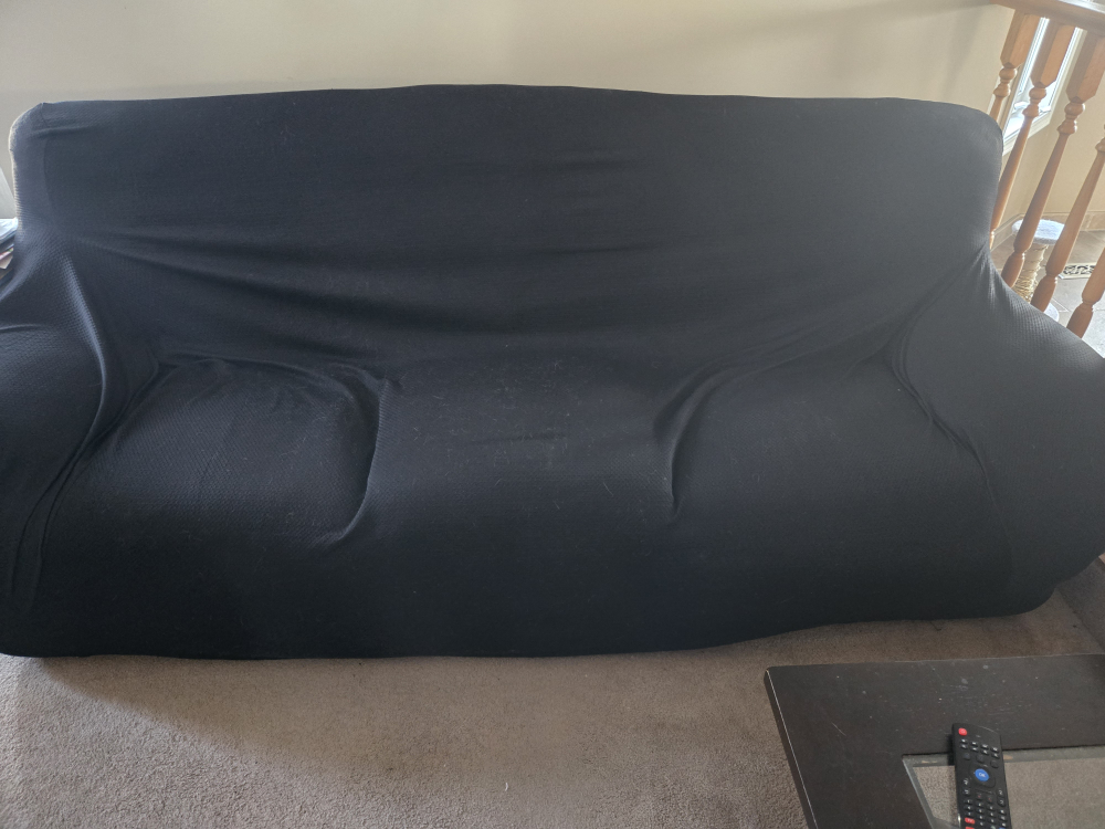 Black Sofa  recliner with Cover - photo 2