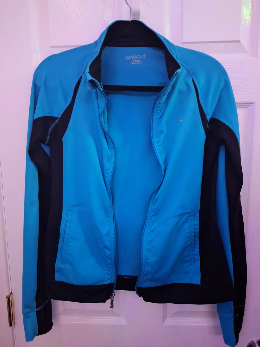 Danskin Women's Athletic Track Jacket Blue Black Size M 🥕 - photo 2