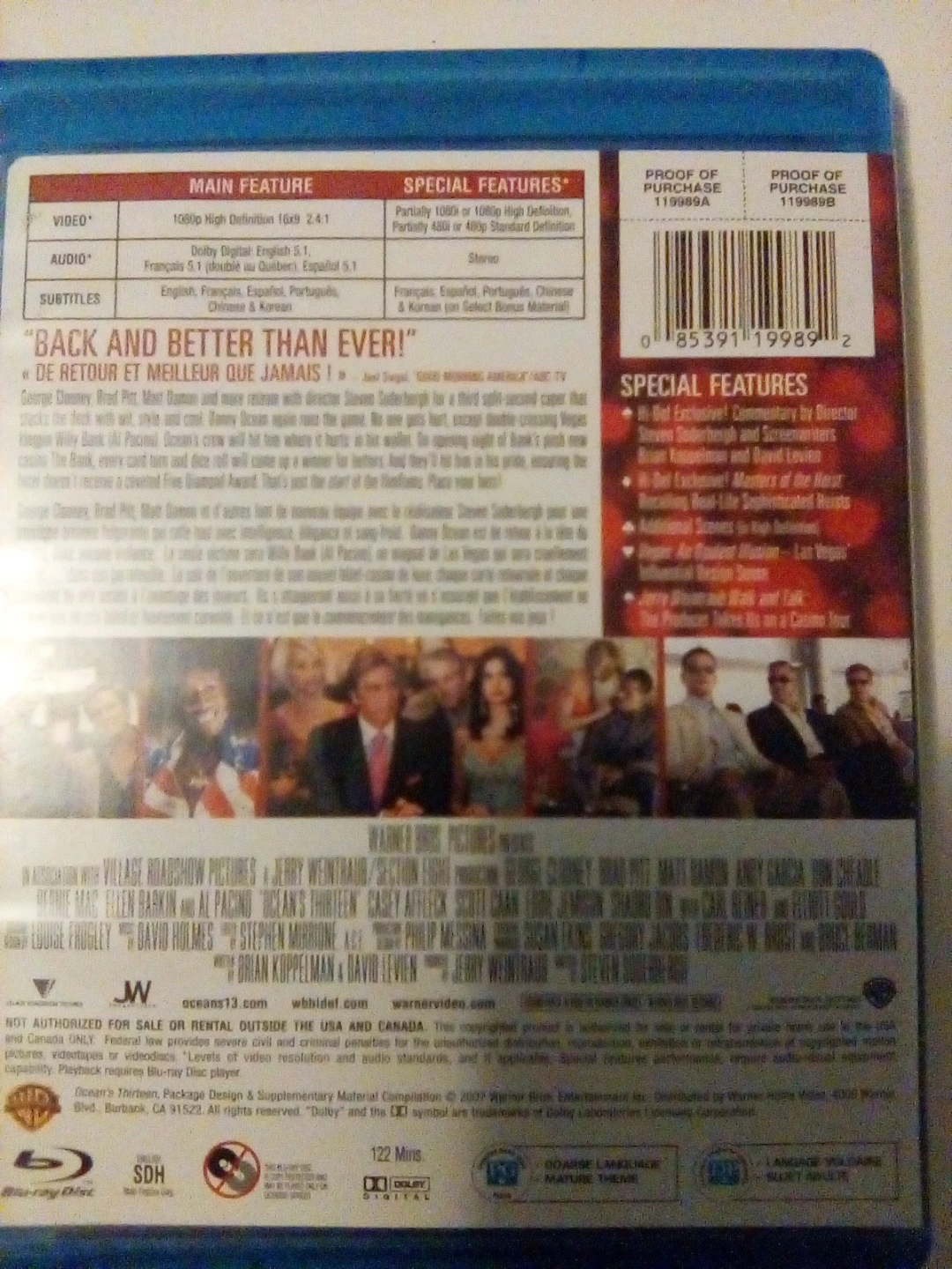 Ocean's Thirteen Blu-ray - photo 2