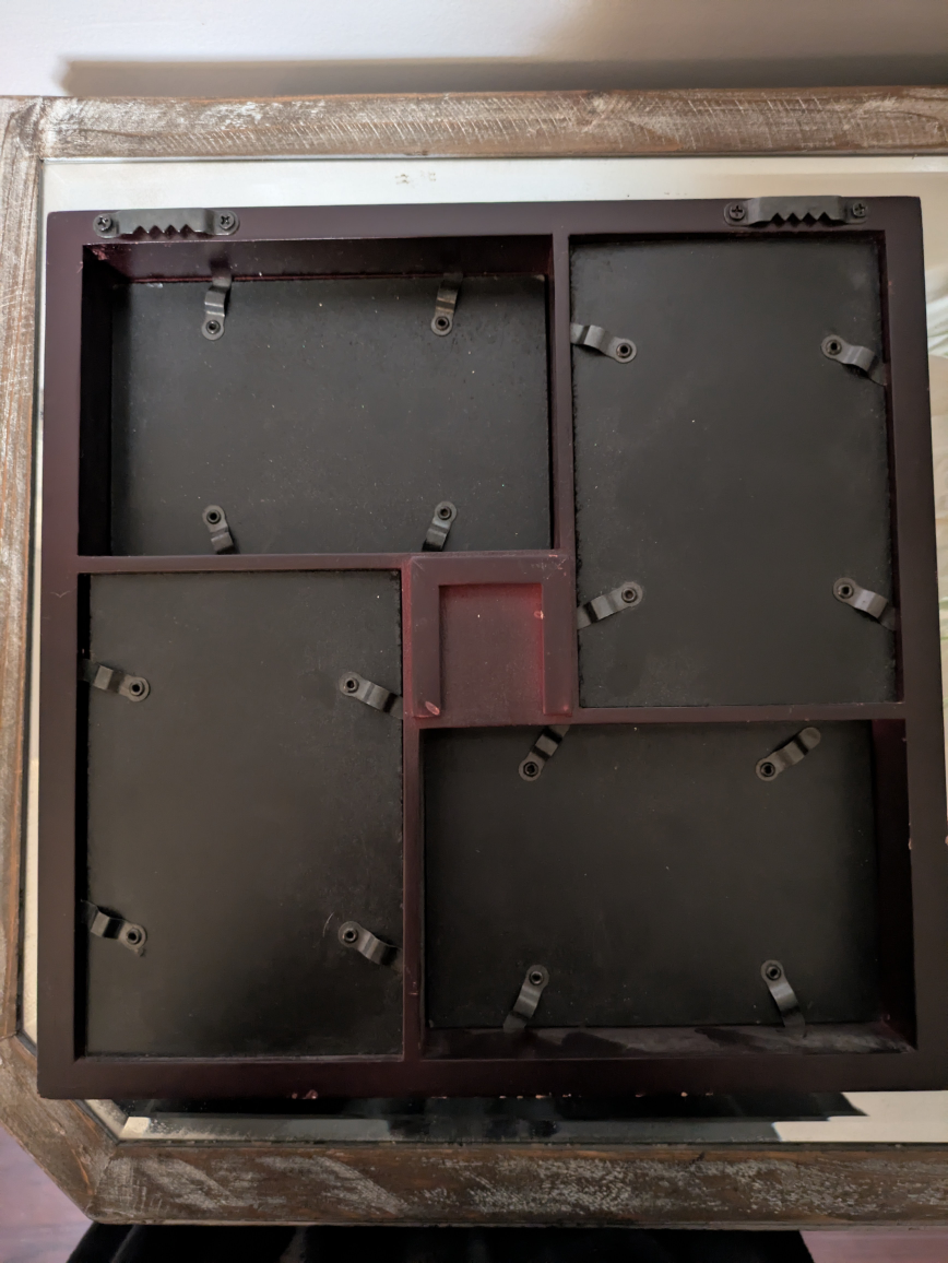 🏆 Dark Cherry Wood photo box holds 4 -  3.5 x 5.5in - photo 3
