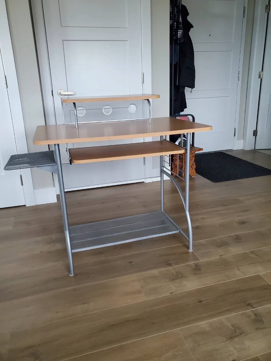 Compact Computer Desk with Shelves - photo 2