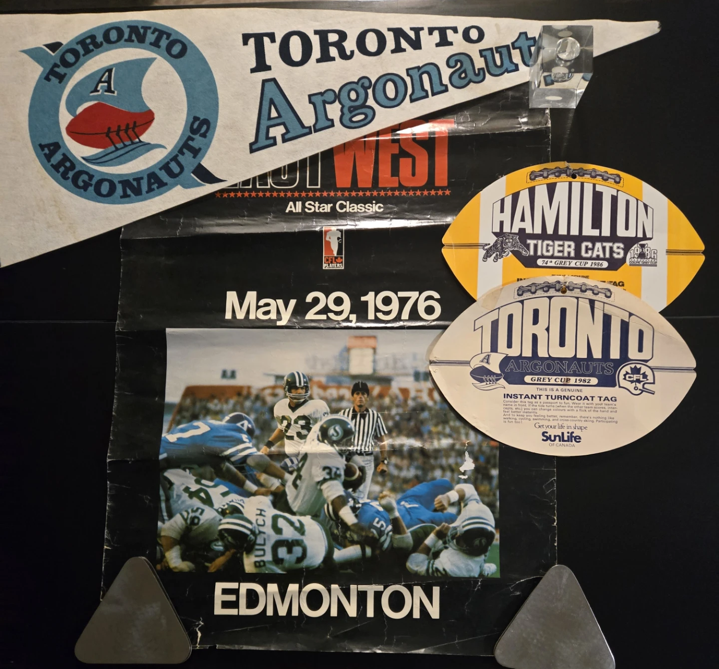 Vintage 1970/80's CFL Toronto Argos Memorabilia