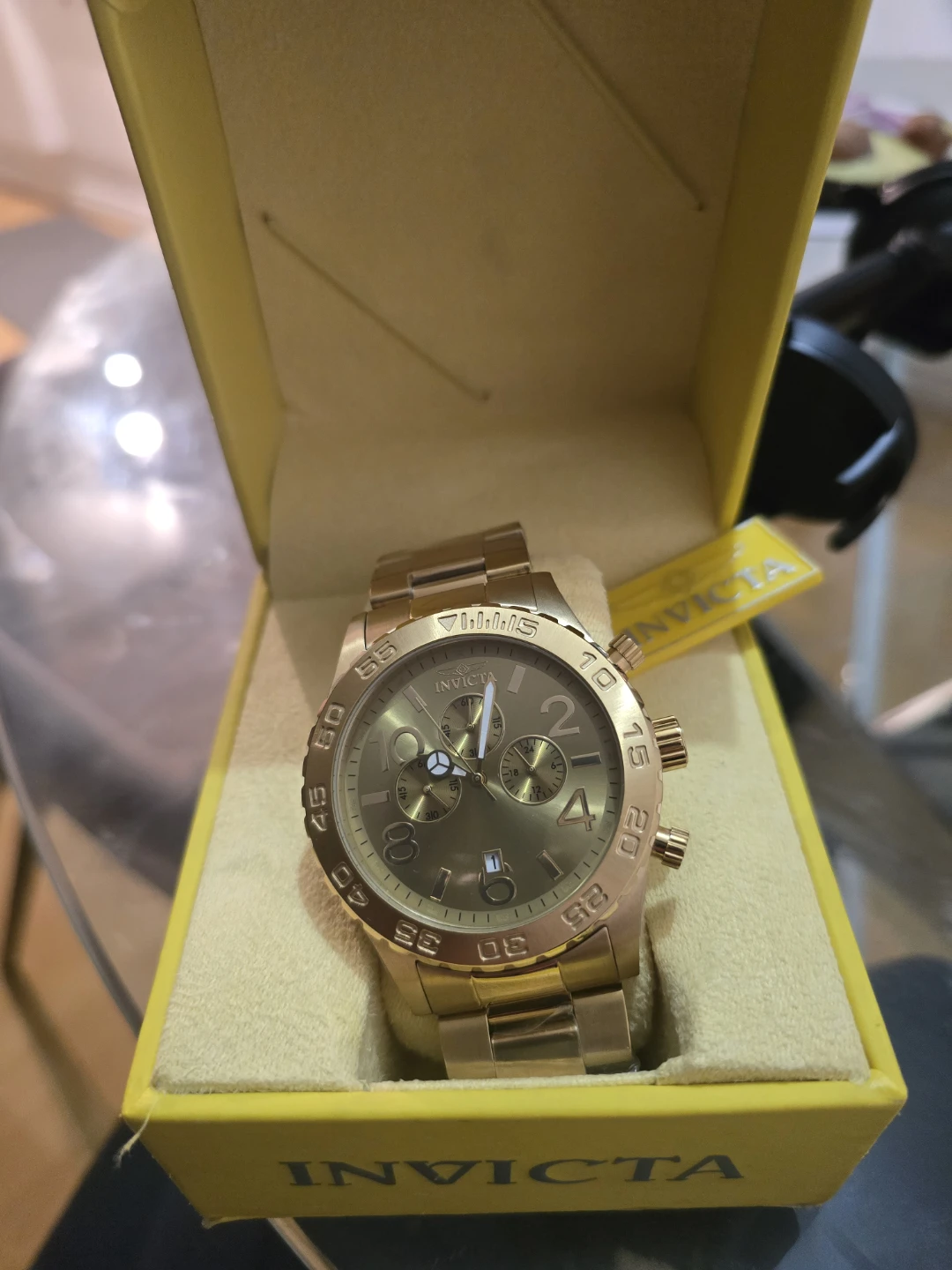 Invicta Gold-Tone Chronograph Watch