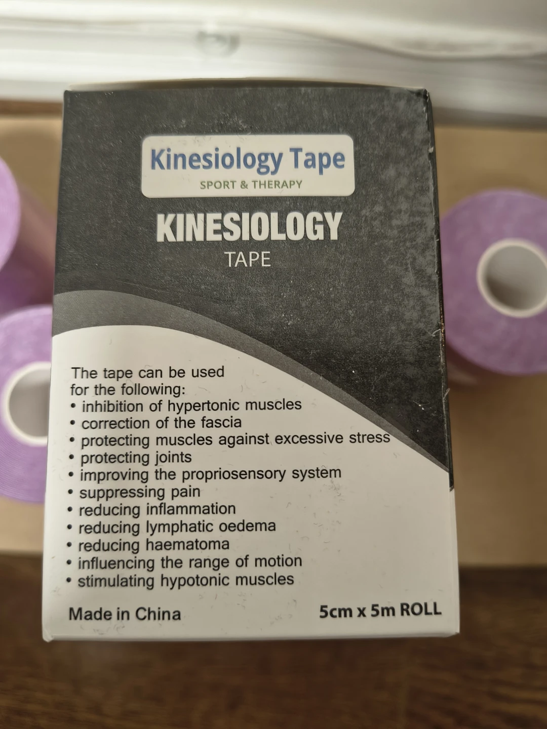 Kinesiology Tape Sport & Therapy 5cm x 5m Rolls (3 Pack) - photo 2