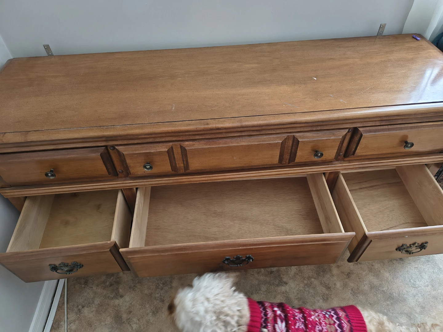 🥕Wooden Dresser with 9 Drawers - photo 3