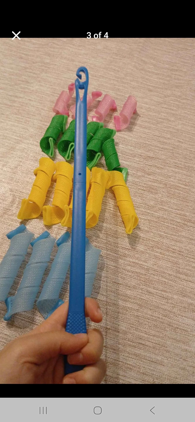 Heatless Hair Curlers Set with Applicator Tool - photo 2