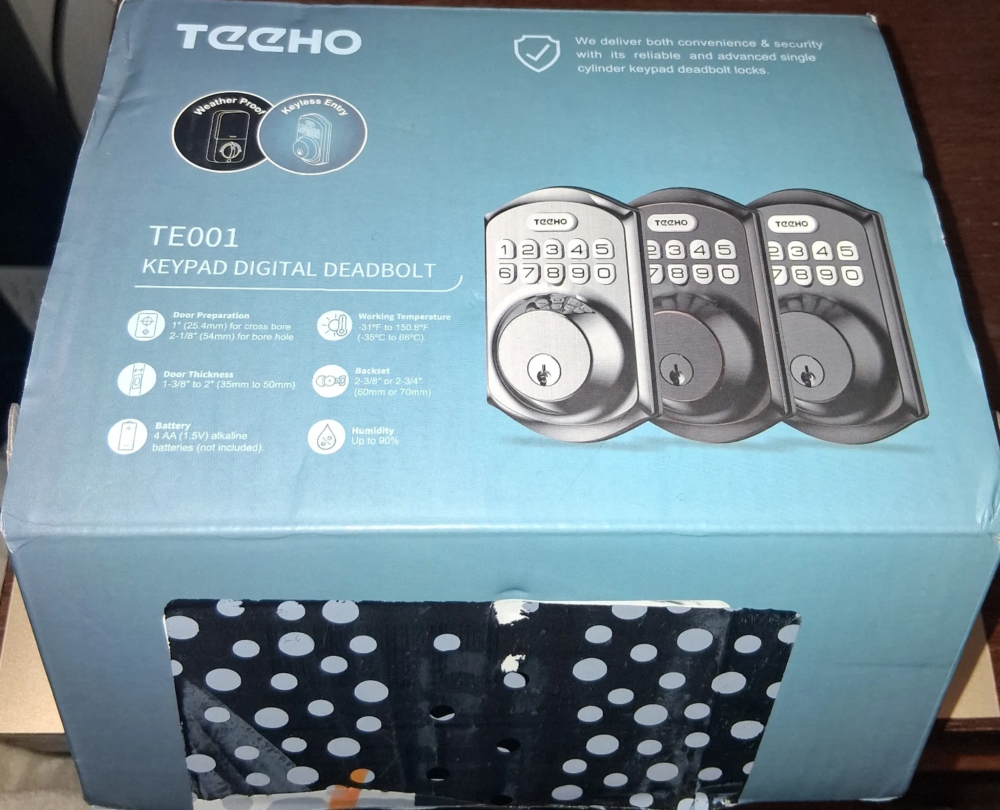 TECHO TE001 Keypad Digital Deadbolt (free installation)