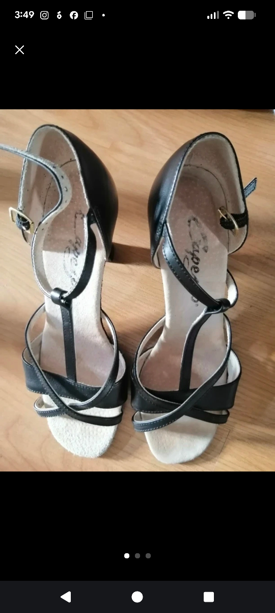 🏆Capezio Genuine Leather Dance shoes. Suede bottoms Sz 5.5-6