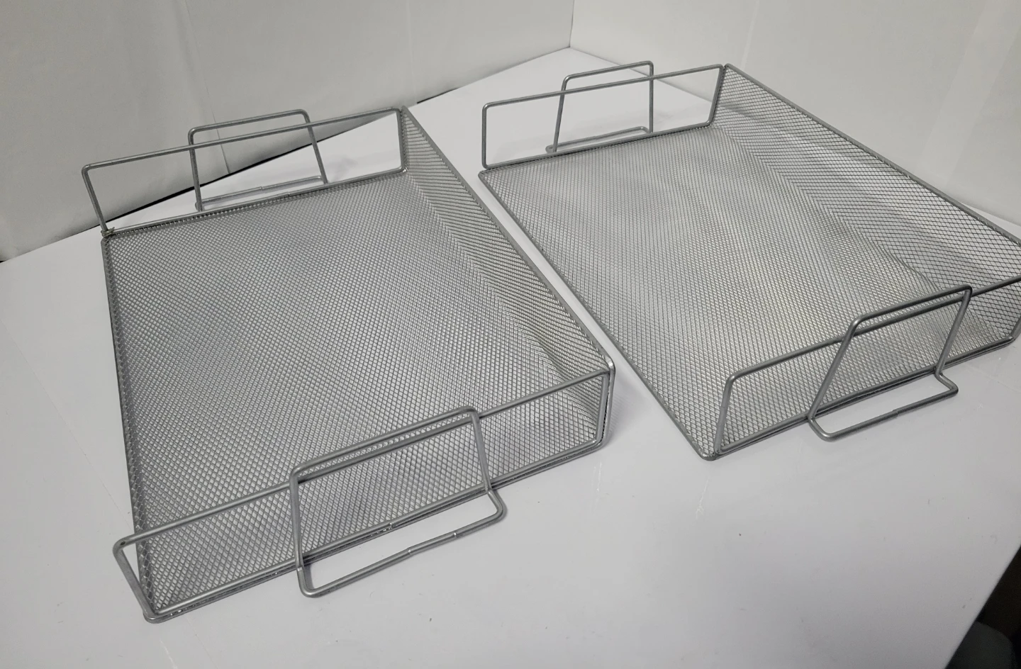 Mesh Desk Tray Organizer - Silver