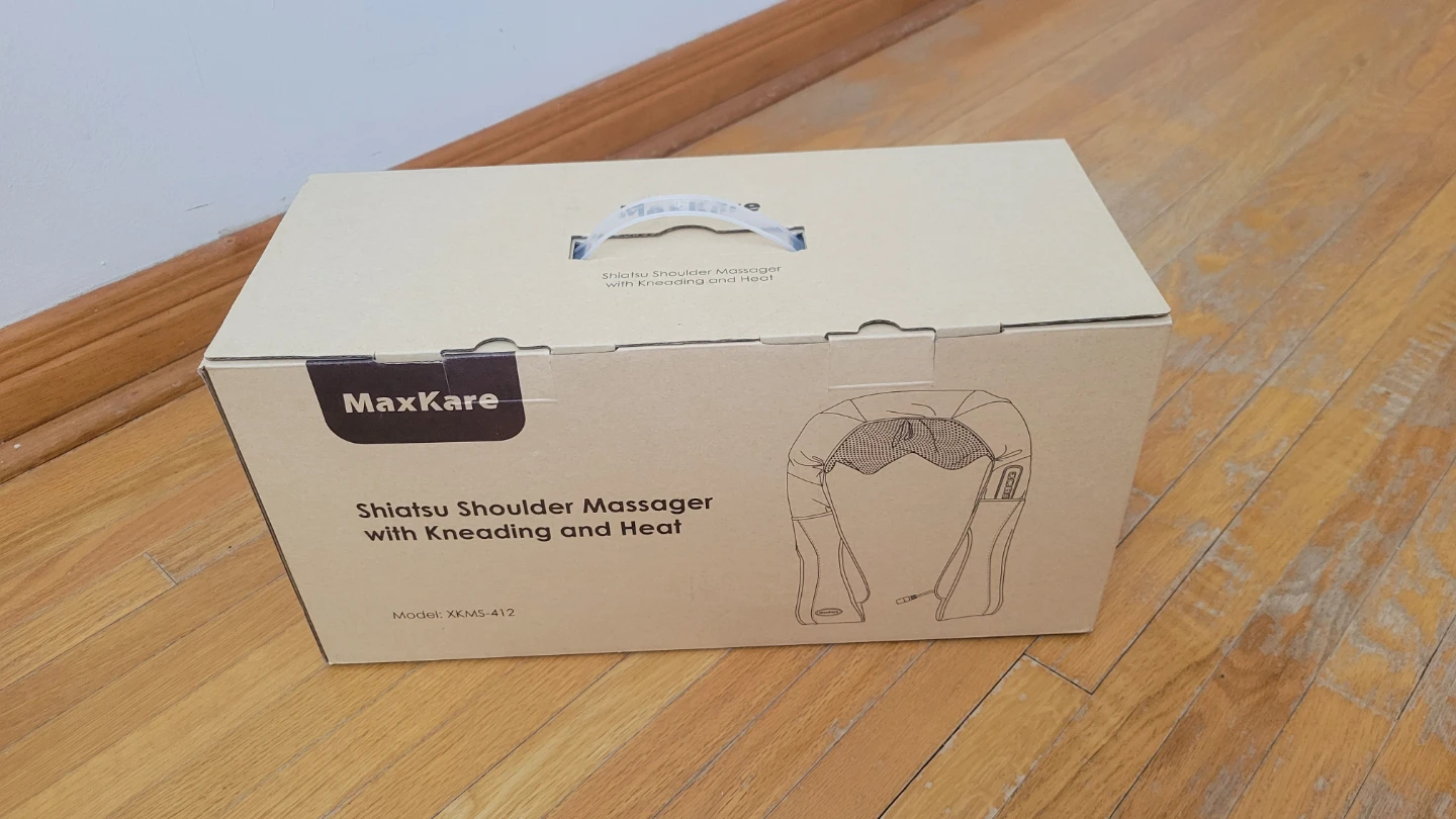 MaxKare Shiatsu Shoulder Massager with Kneading and Heat