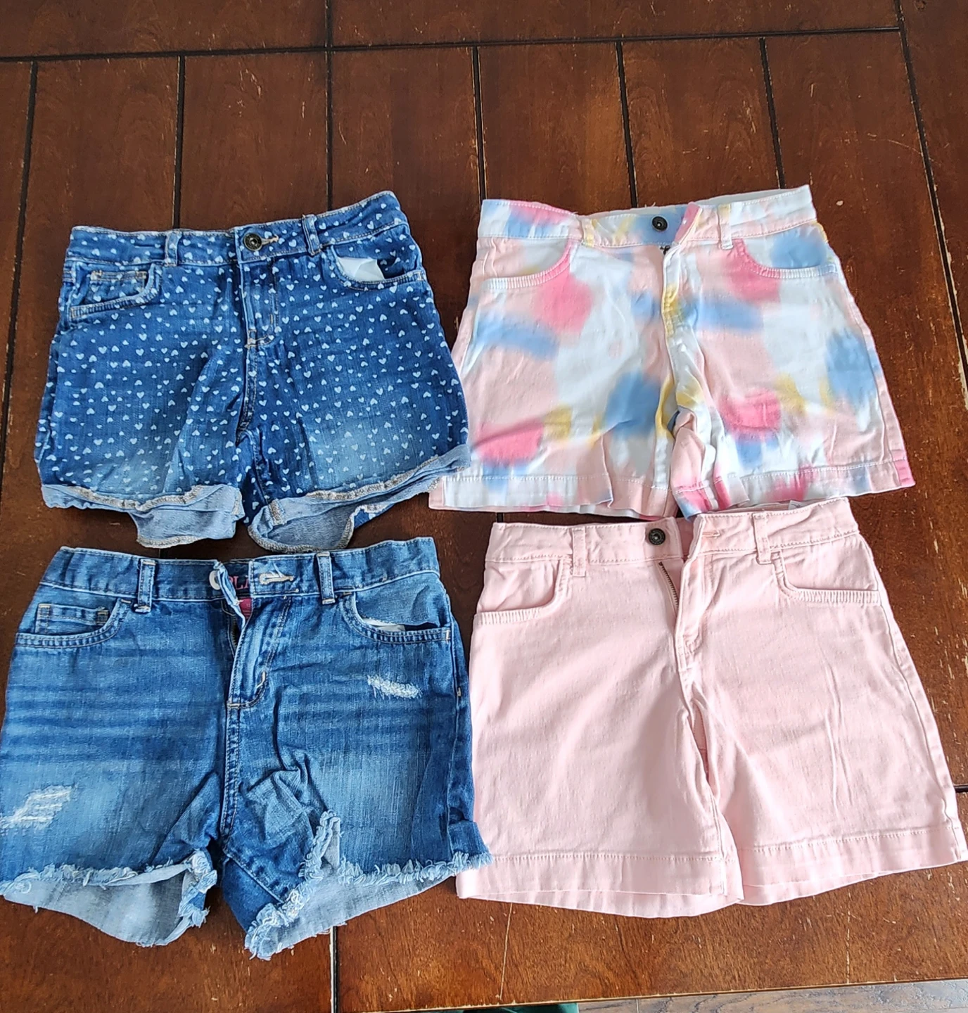 Four pairs of girls' youth shorts size 12