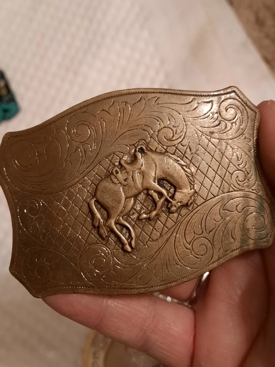 Vintage Western Bronc Buster Belt Buckle