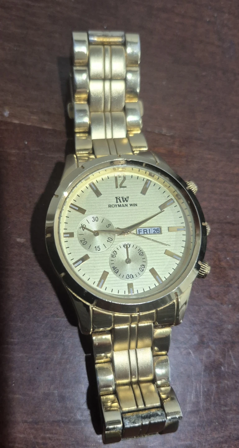 Antique ROYMAN WIN Gold Tone Men's Watch 1st copy