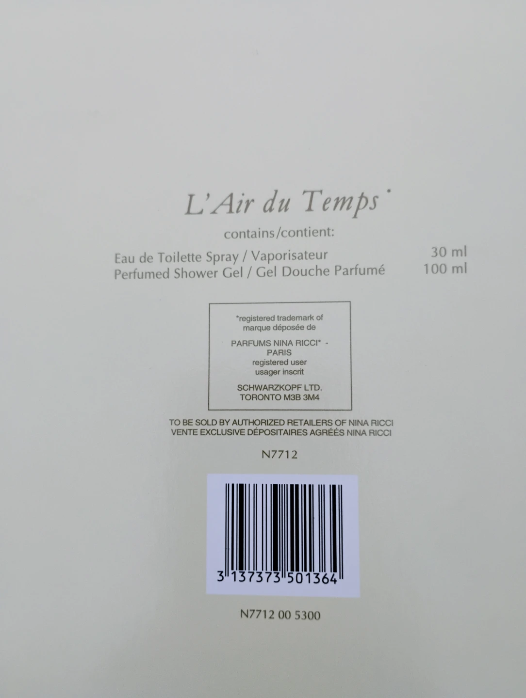 Nina Ricci L'Air du Temps Perfume & Shower Gel Set - photo 5