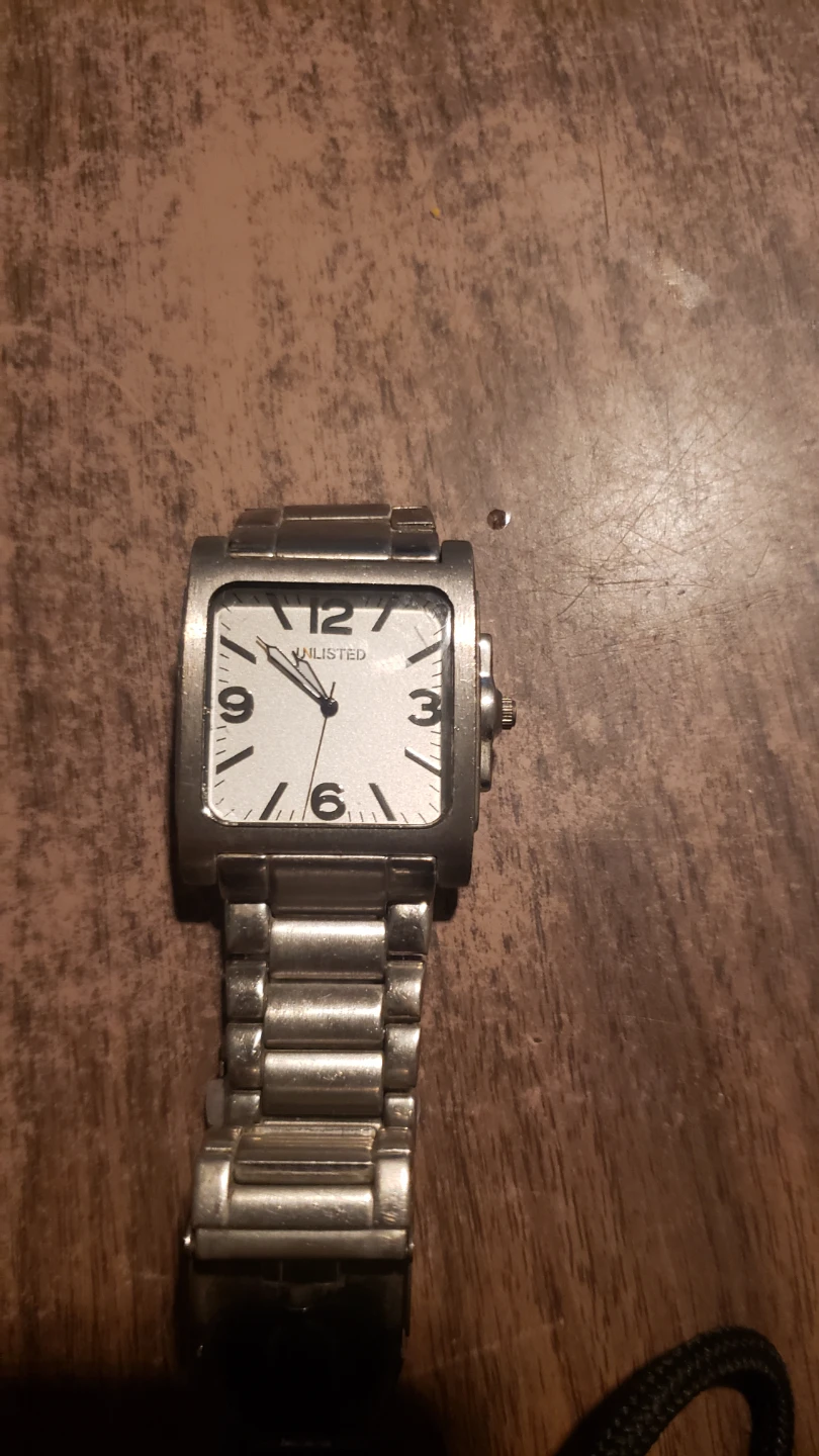 Unlisted silver-tone square analog watch