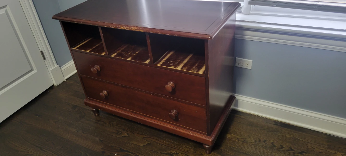 Wooden Dresser with 3 Open Shelves and 2 Drawers - photo 5