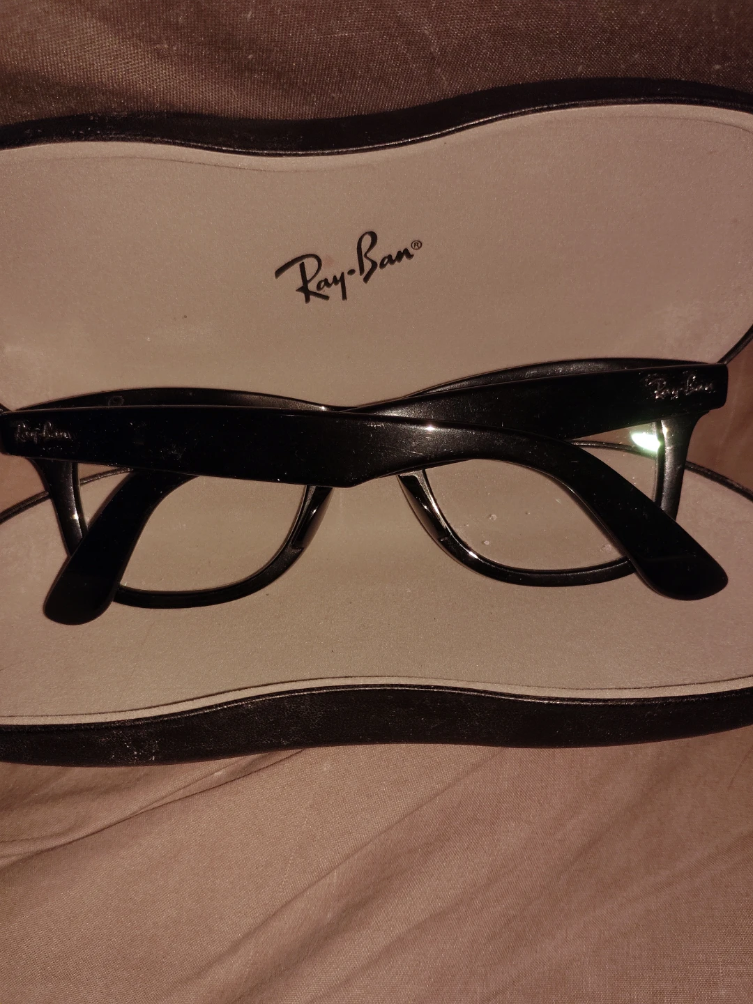 Ray-Ban Black Wayfarer Style Eyeglasses with Case