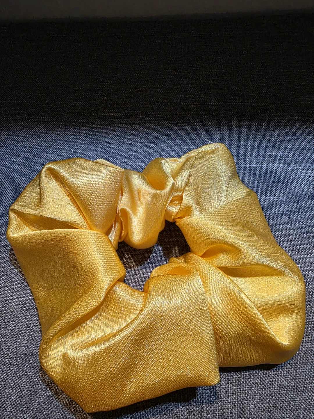 Yellow Satin Scrunchies (XL)