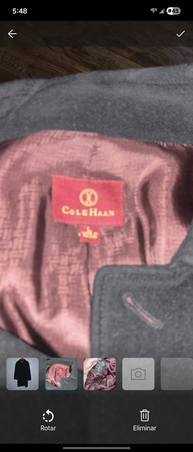 Cole Haan Black Wool Blend Overcoat - photo 3