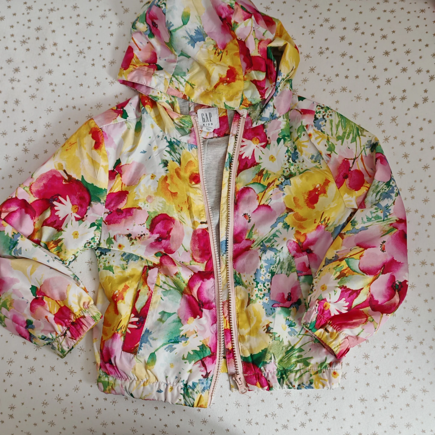 GAP Kids Floral Hooded Jacket - Size 110cm - photo 2