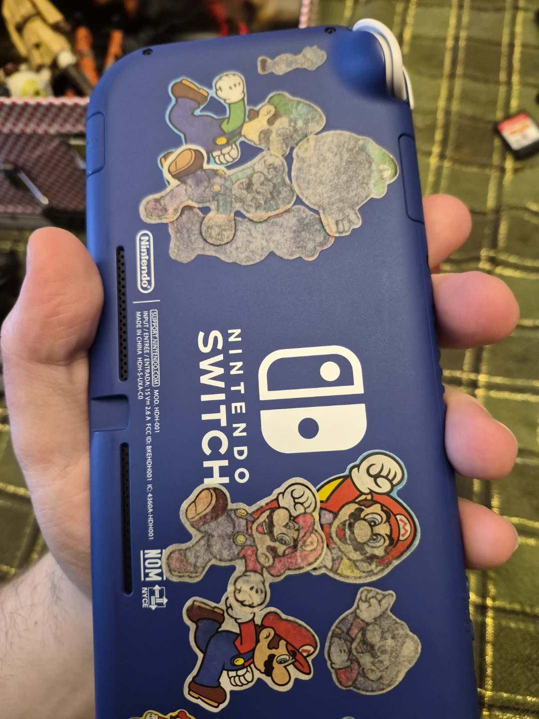 Nintendo Switch Lite (Blue) with Mario Stickers - photo 2