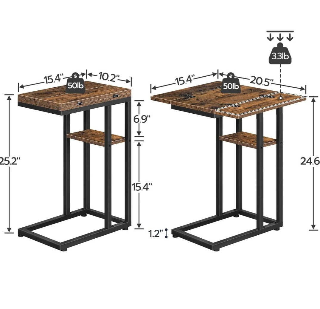C-Table with folding table - photo 3