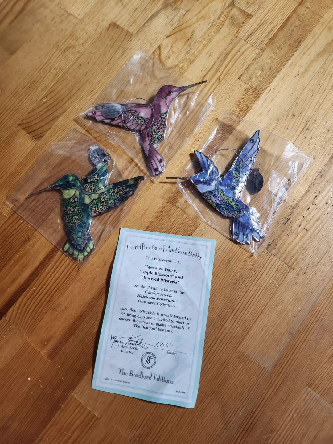 Hummingbird Ornaments by The Bradford Editions (Set of 3)