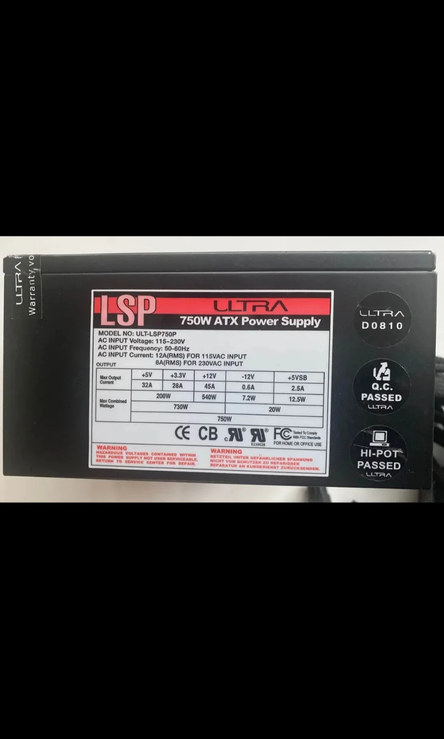 ULTRA LSP750P ATX Power Supply 750W