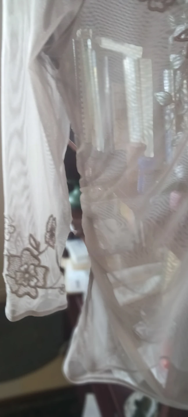 Sheer Embroidered Mesh Top -Size med - photo 4