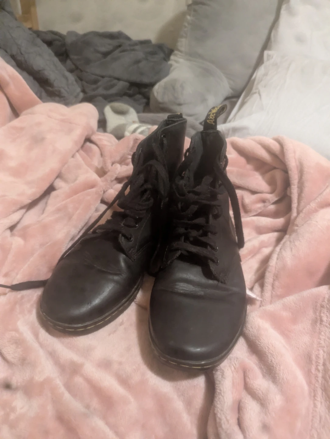 Dr. Martens Tobias Black Leather Boots Size 7