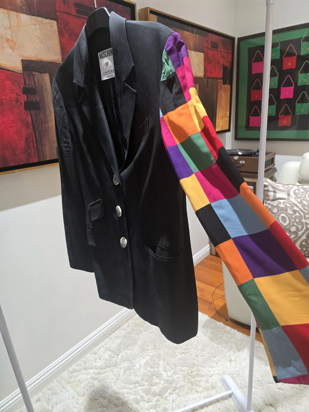 Moschino Couture Blazer with Patchwork Sleeve - photo 3