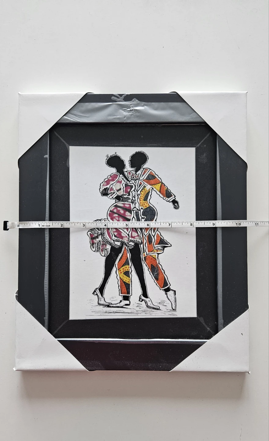 Brand new, 3 pcs Framed African Art Print - 8" x 10" - photo 2