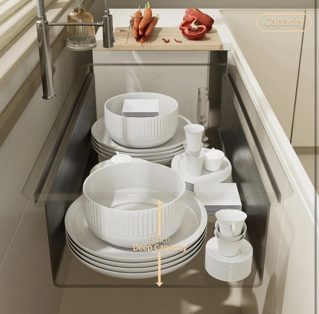 Undermount Kitchen Sink, 32”x17” Matte Black, Granite composite - photo 2